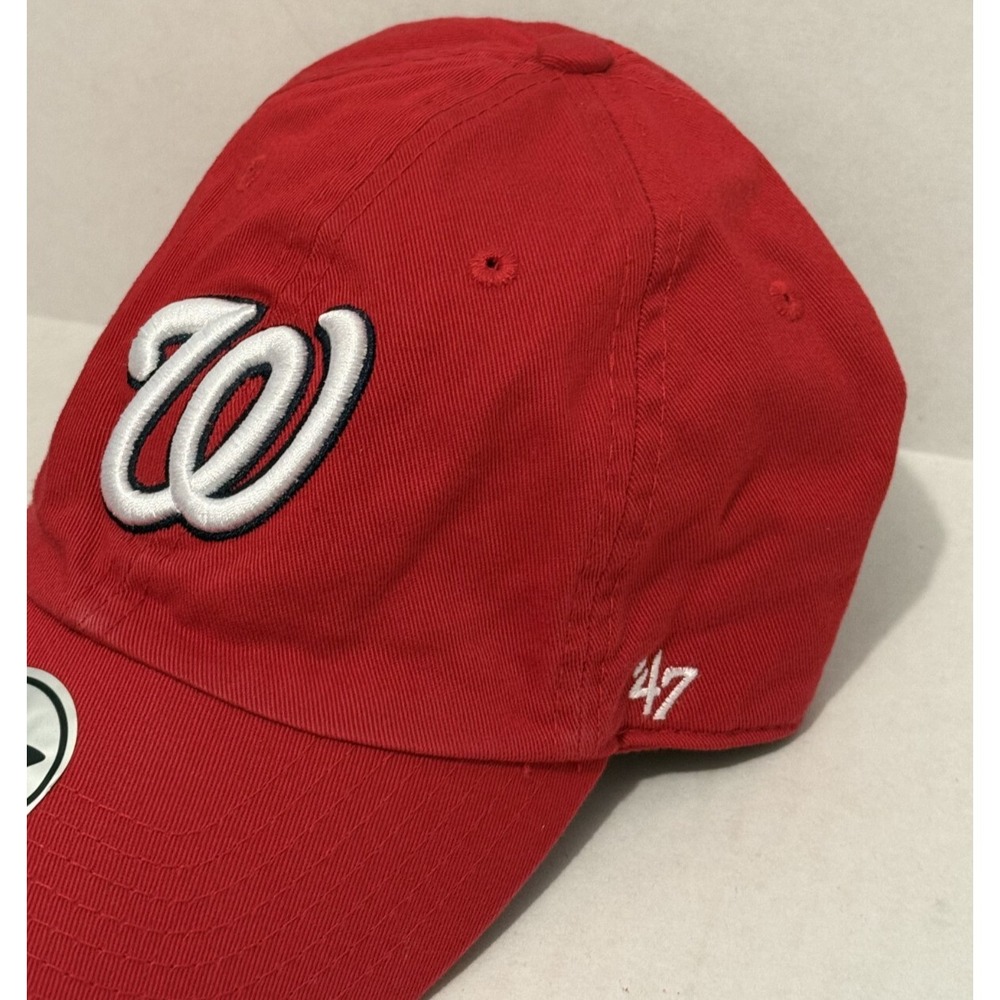 '47 Washington Nationals Clean Up Youth OSFA Red Adjustable Baseball Hat